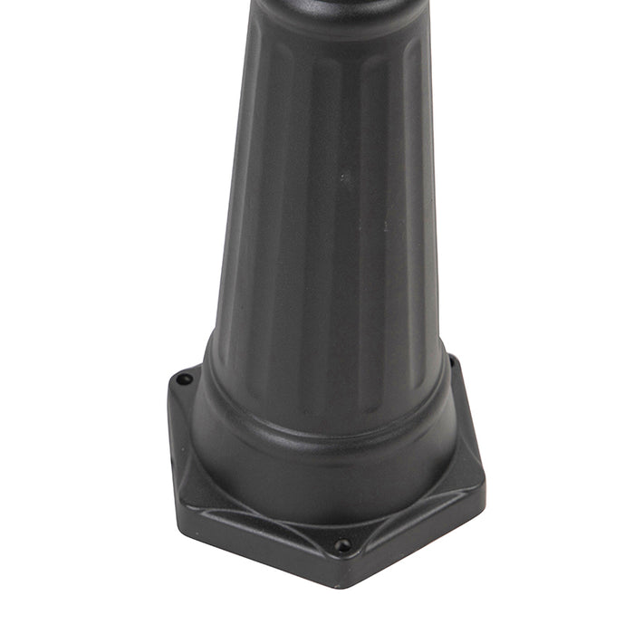 QAZQA Smart buiten lantaarn zwart 3-lichts incl. Wifi ST64 - New