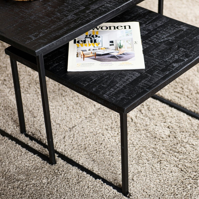 Lions Design Herona Salontafel Set Aged-Teak Zwart