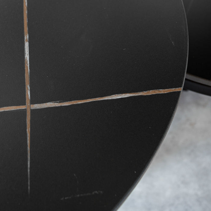 Dimehouse Salontafel set van 2 Brady marmer zwart rond