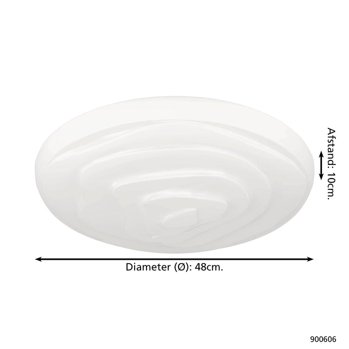 EGLO Battistona Plafondlamp - LED - Ø 48 cm - Wit