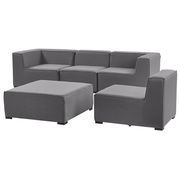 Beliani - AREZZO - Bankenset - Grijs - Polyester