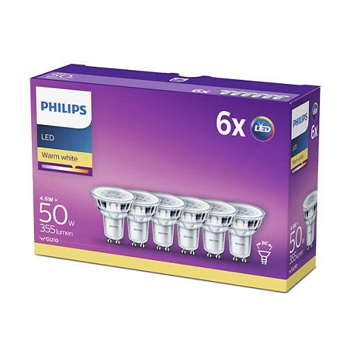 Philips LED-spotlight lampen Classic 4,6 W 355 lumen 6 st 929001215233