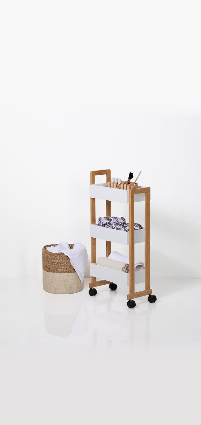 Keukentrolley | badkamerwagen - Wit - 38x20x80 cm