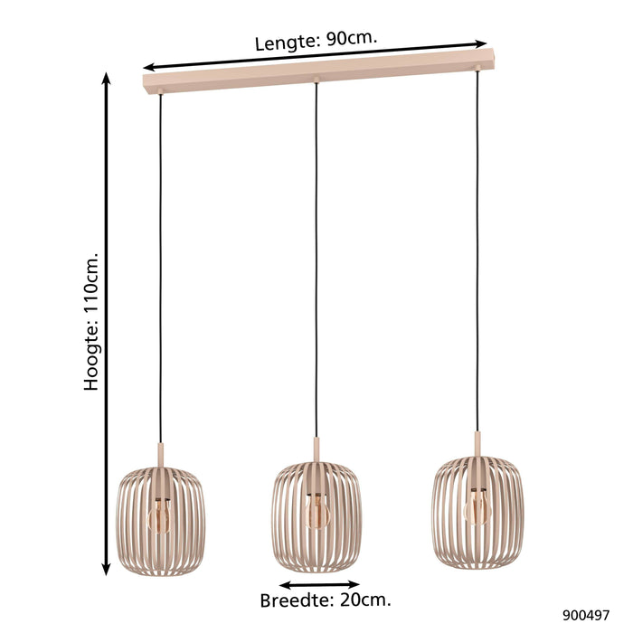 EGLO Romazzina Hanglamp - E27 - 90 cm - Zandkleur