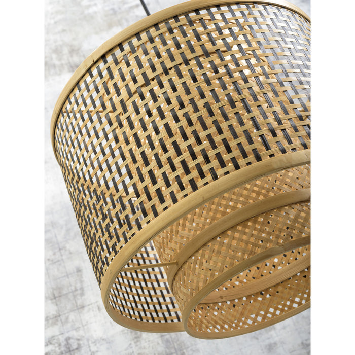 GOOD&MOJO Wandlamp Bhutan - Bamboe|Zwart - 55x44x45cm