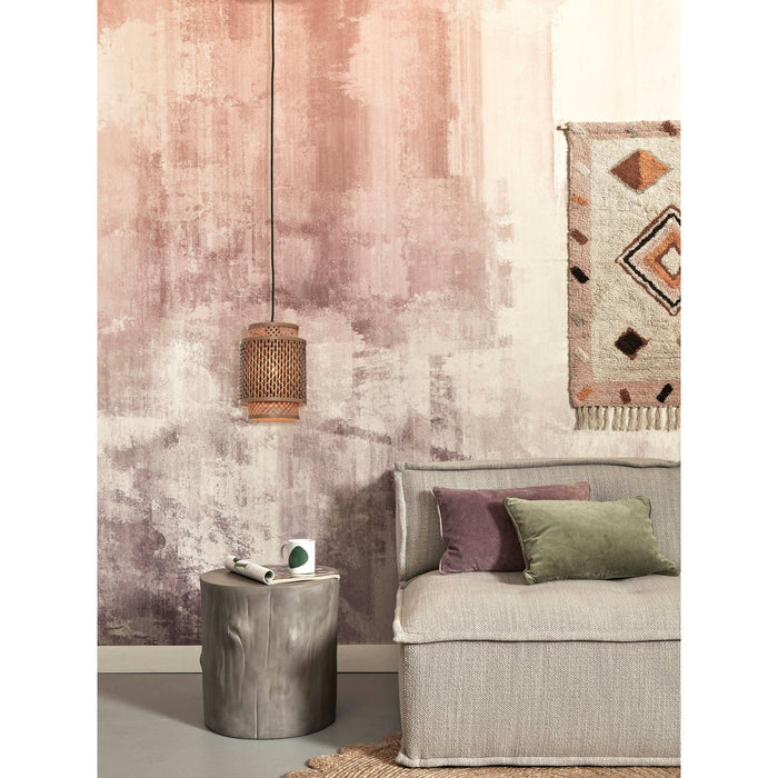 GOOD&MOJO Hanglamp Bhutan - Bamboe|Zwart - Ø18x25cm