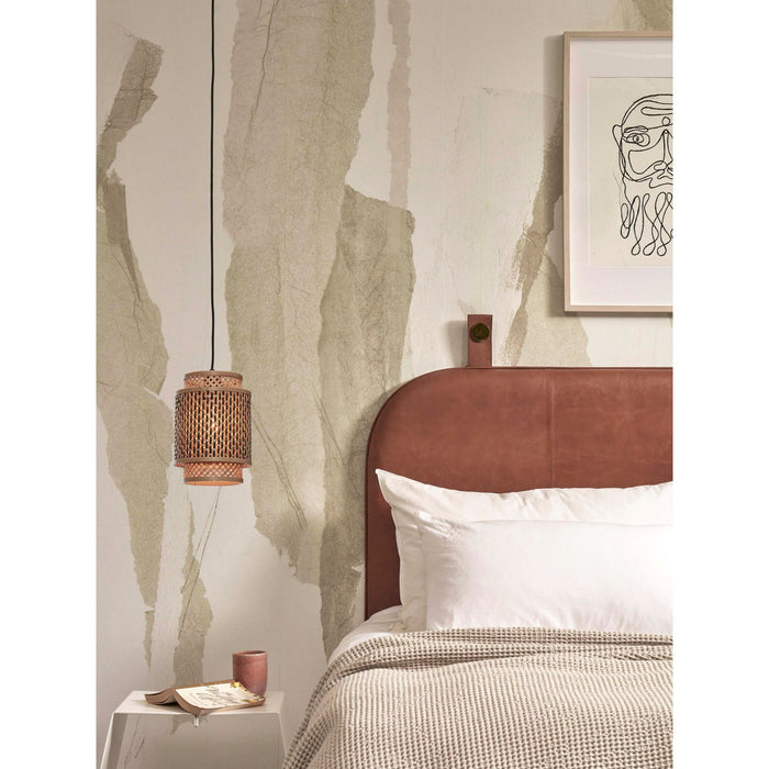 GOOD&MOJO Hanglamp Bhutan - Bamboe|Zwart - Ø18x25cm