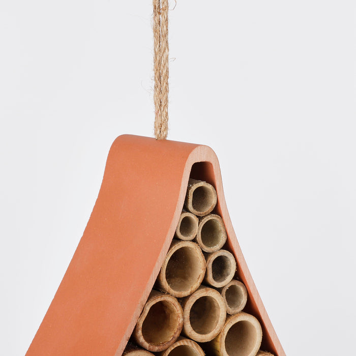 Mica Decorations Orion Insectenhotel - L27 x B19 x H6 cm - Donkerroze