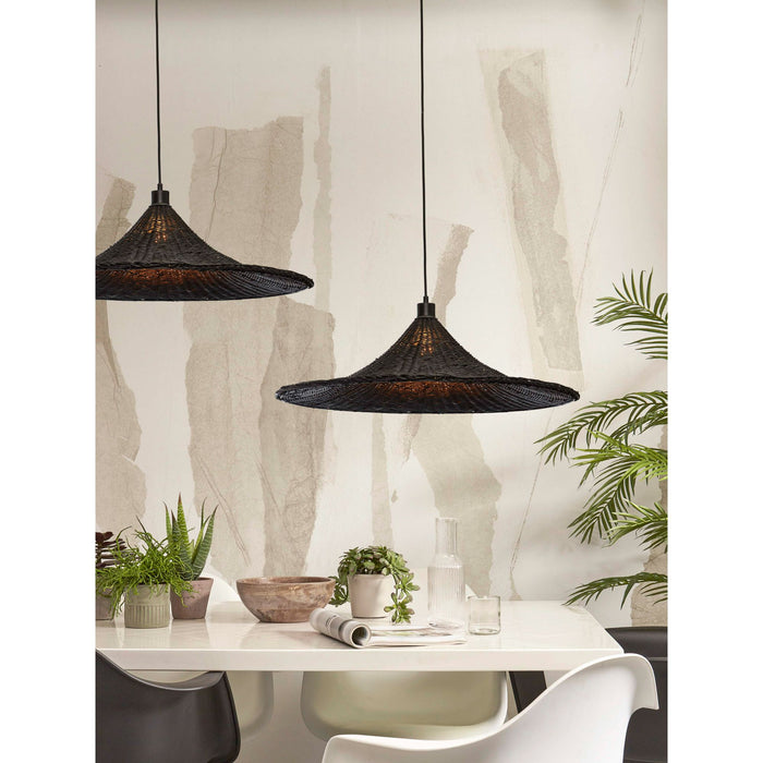 GOOD&MOJO Hanglamp Borabora - Rotan Zwart - Ø70cm
