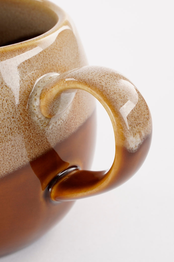 Mica Decorations Pagus Mok - Set van 2 - 450 ml - Bruin