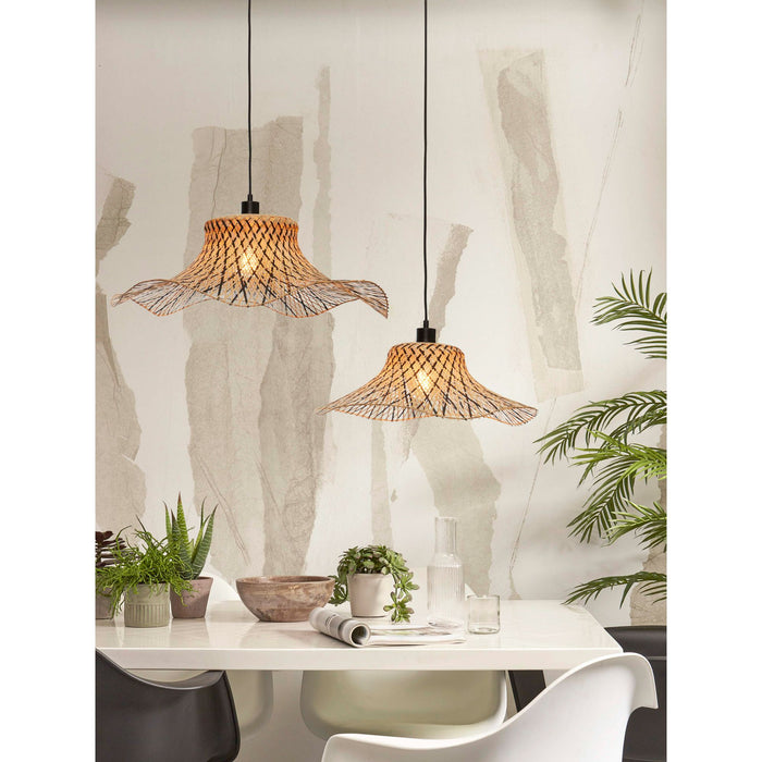 GOOD&MOJO Hanglamp Ibiza - Bamboe|Zwart - 65x65x20cm