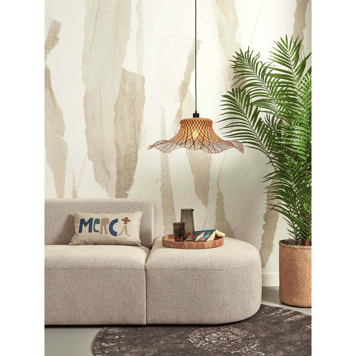 GOOD&MOJO Hanglamp Ibiza - Bamboe|Zwart - 65x65x20cm