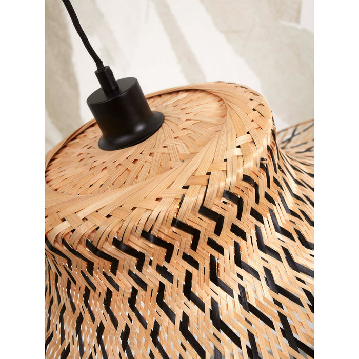GOOD&MOJO Hanglamp Ibiza - Bamboe|Zwart - 65x65x20cm