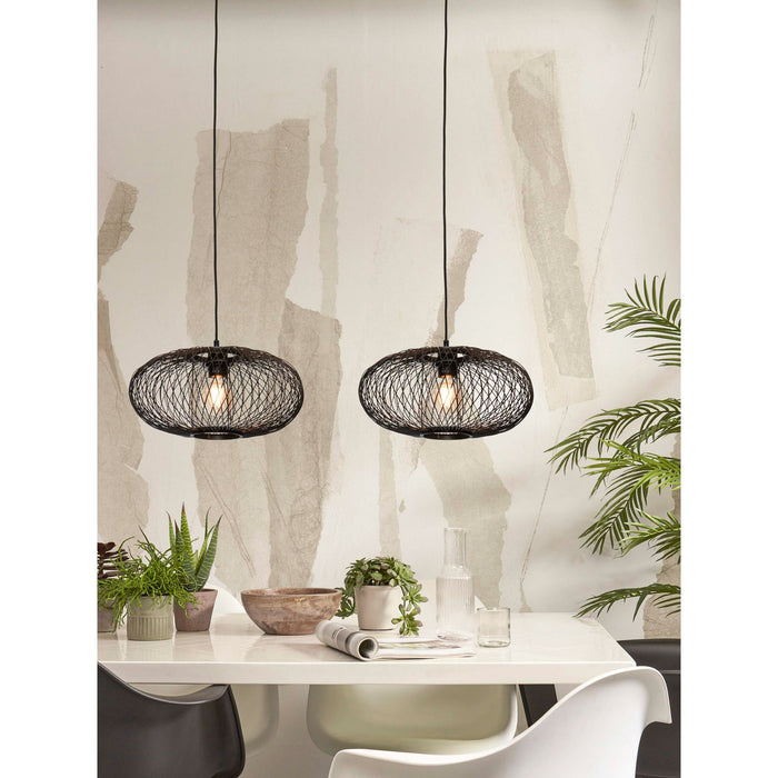 GOOD&MOJO Hanglamp Cango - Bamboe Zwart - Ø40cm