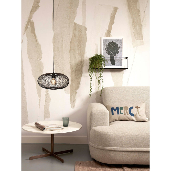 GOOD&MOJO Hanglamp Cango - Bamboe Zwart - Ø40cm