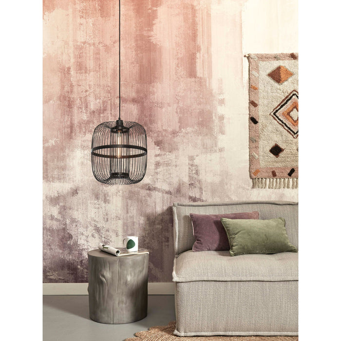 GOOD&MOJO Hanglamp Hokkaido - Bamboe Zwart - Ø25cm