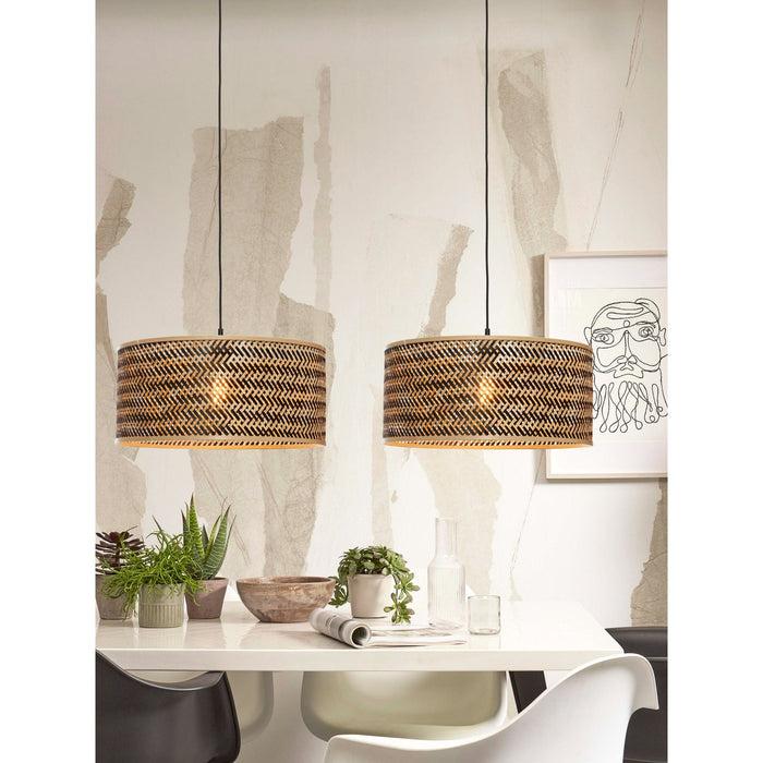 GOOD&MOJO Hanglamp Java - Bamboe|Zwart - Ø50cm
