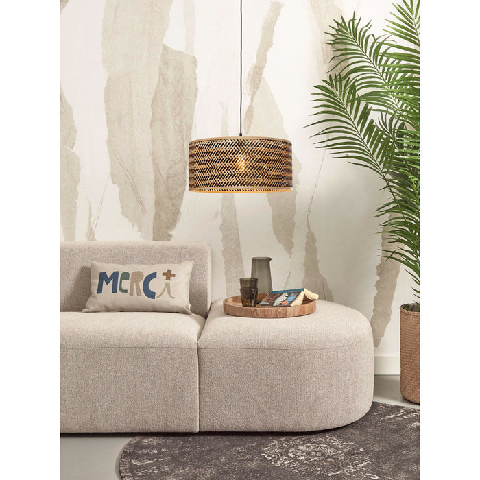 GOOD&MOJO Hanglamp Java - Bamboe|Zwart - Ø50cm