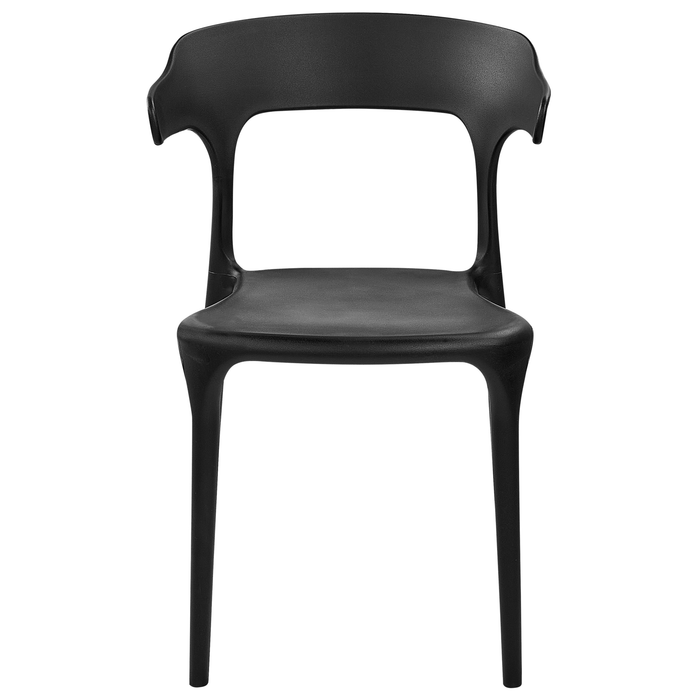 Beliani - GUBBIO - Eetkamerstoel set - Zwart - Polypropyleen