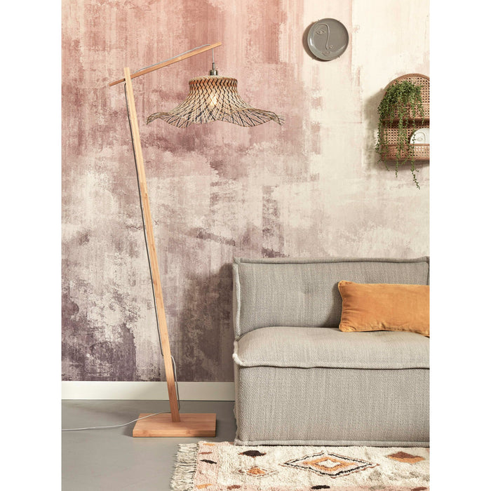 GOOD&MOJO Vloerlamp Ibiza - Bamboe|Zwart - 83x65x176cm