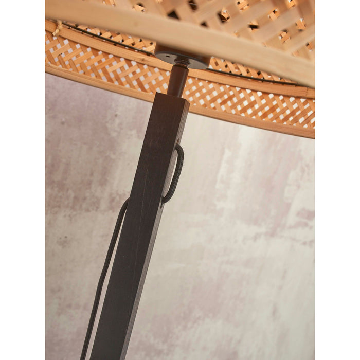 GOOD&MOJO Vloerlamp Bhutan - Zwart|Bamboe - Ø25x130cm