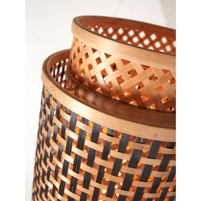 GOOD&MOJO Vloerlamp Bhutan - Zwart|Bamboe - 20x20x145cm