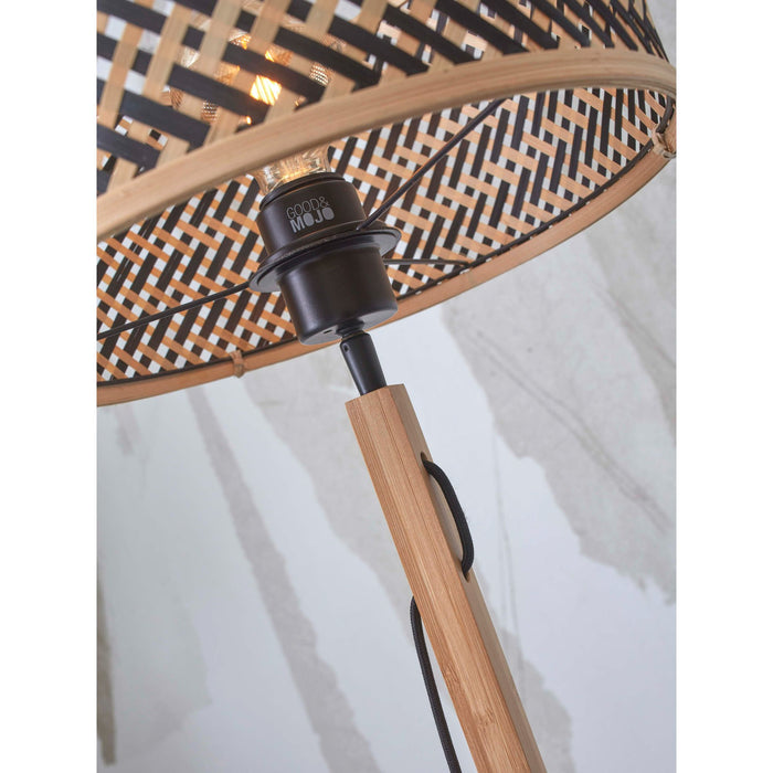 GOOD&MOJO Vloerlamp Java - Bamboe|Zwart - Ø32cm