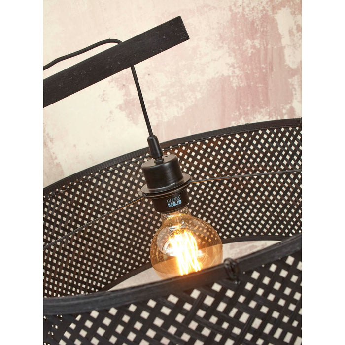 GOOD&MOJO Vloerlamp Java - Bamboe Zwart - 175x50x207cm