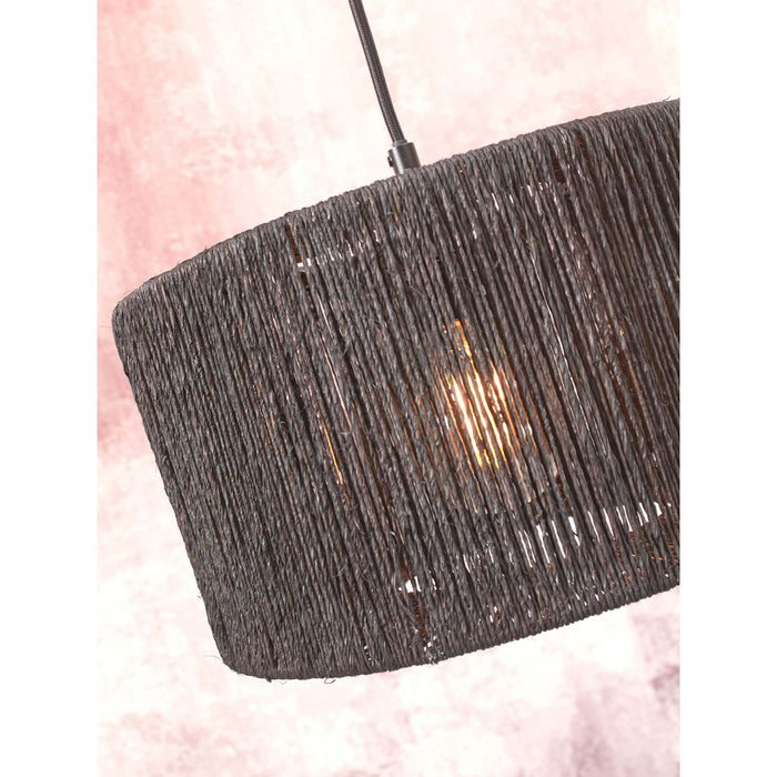 GOOD&MOJO Vloerlamp Iguazu - Bamboe|Jute Zwart - 57x31x150cm