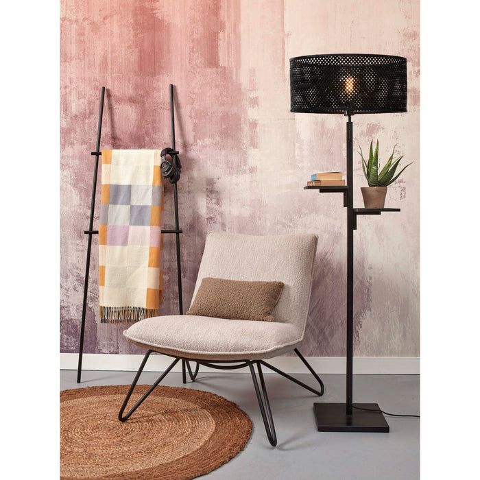 GOOD&MOJO Vloerlamp Java - Bamboe Zwart - Ø50x158cm