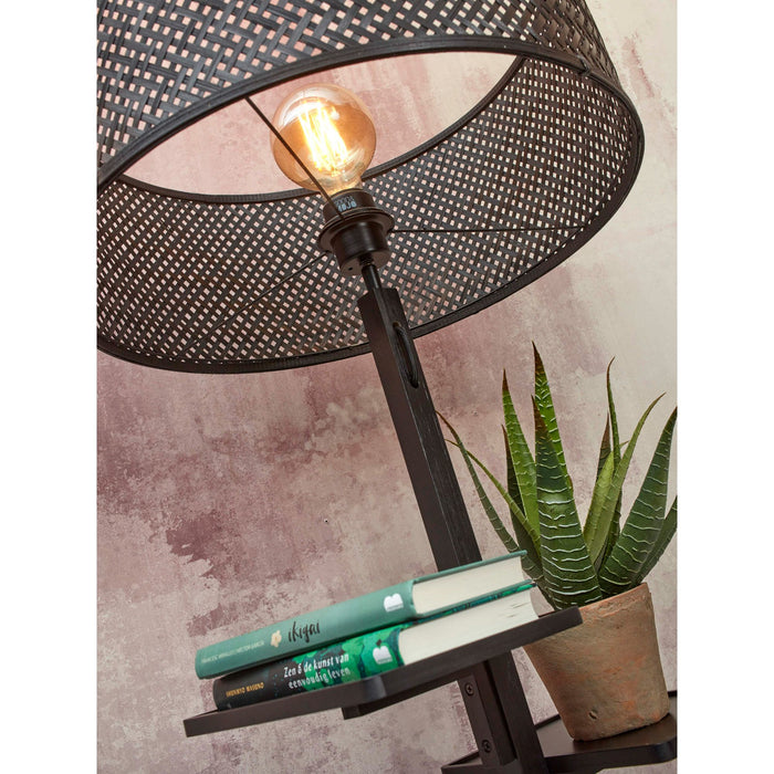 GOOD&MOJO Vloerlamp Java - Bamboe Zwart - Ø50x158cm
