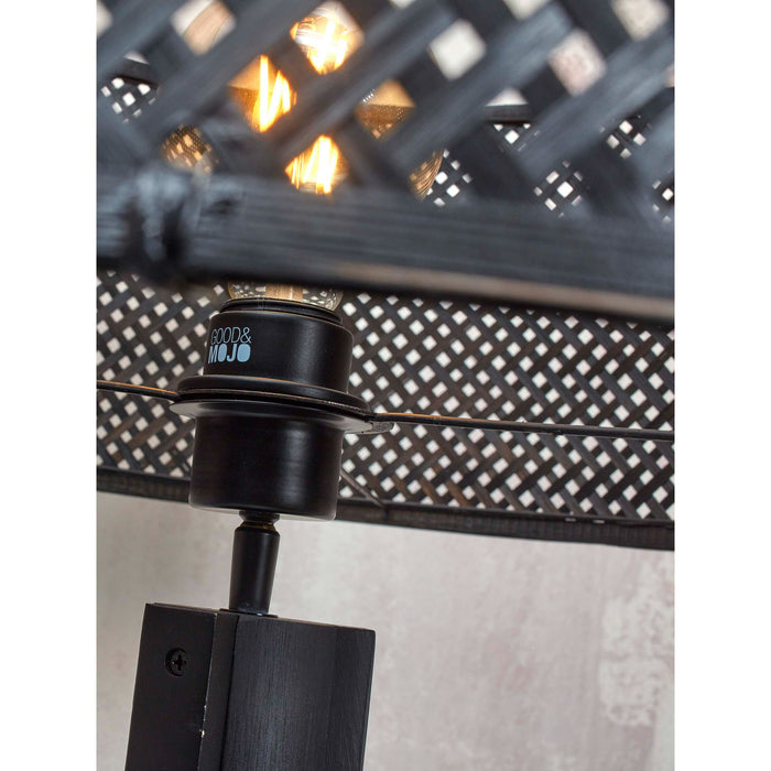 GOOD&MOJO Vloerlamp Java - Bamboe Zwart - Ø50x158cm