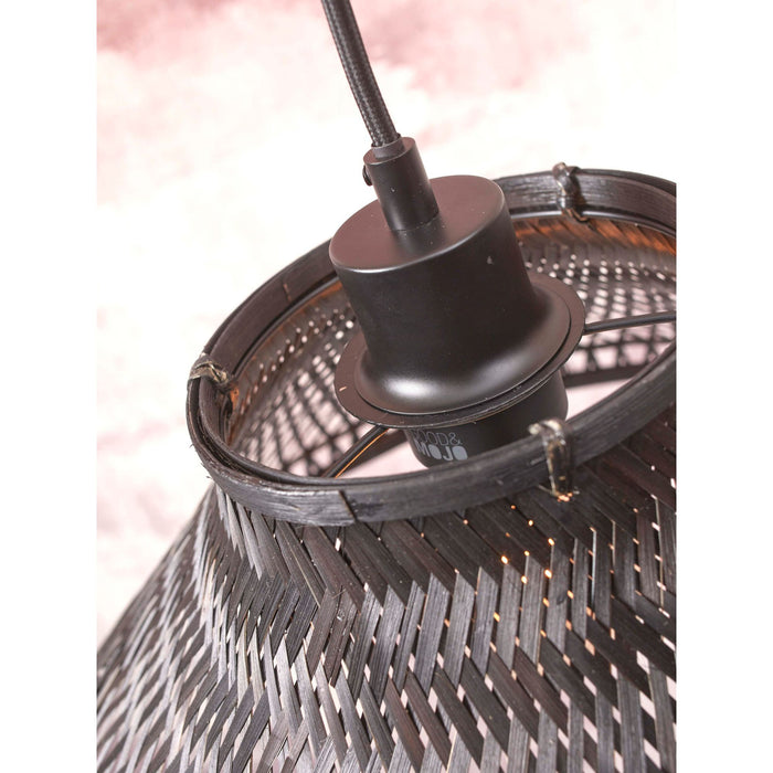 GOOD&MOJO Hanglamp Tahiti - Bamboe Zwart - Ø45cm