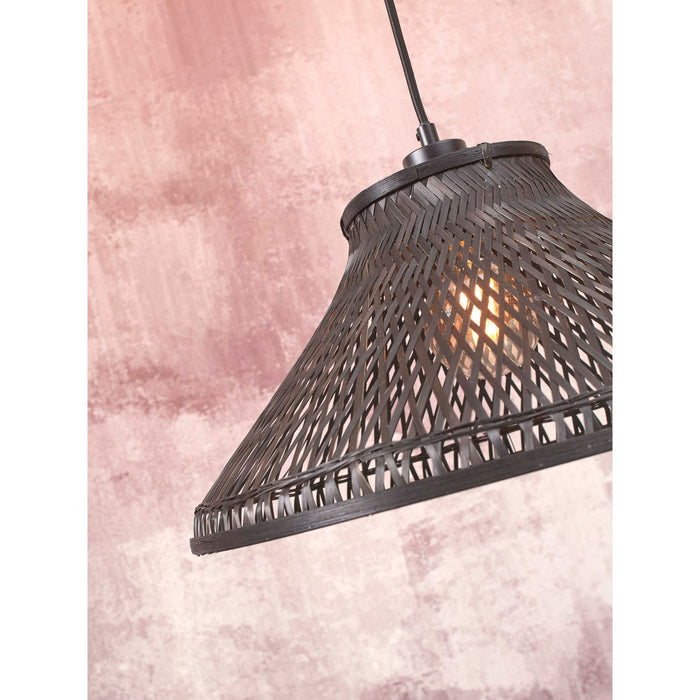 GOOD&MOJO Hanglamp Tahiti - Bamboe Zwart - Ø45cm