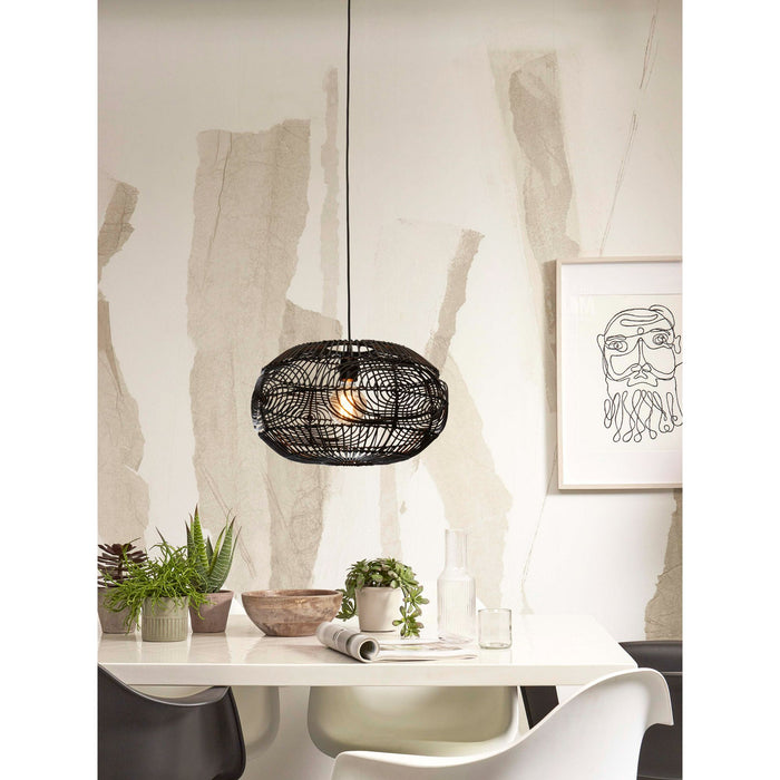 GOOD&MOJO Hanglamp Madeira - Rotan Zwart - Ø48cm