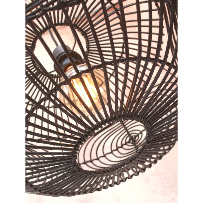 GOOD&MOJO Hanglamp Madeira - Rotan Zwart - Ø48cm