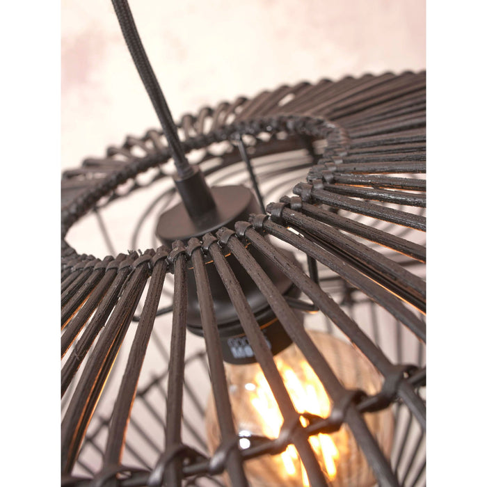 GOOD&MOJO Hanglamp Madeira - Rotan Zwart - Ø48cm