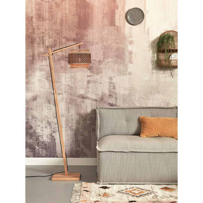 GOOD&MOJO Vloerlamp Bhutan - Bamboe|Zwart - 55x31x150cm