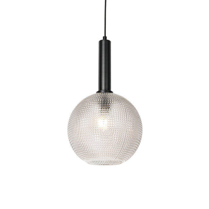 QAZQA Design hanglamp zwart met smoke glas - Chico
