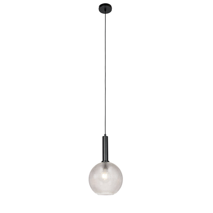 QAZQA Design hanglamp zwart met smoke glas - Chico