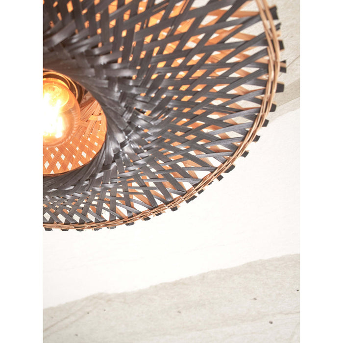 GOOD&MOJO Kalimantan Plafondlamp - Ø87cm - Zwart / Bamboe