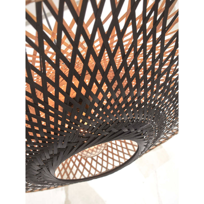GOOD&MOJO Kalimantan Plafondlamp - Ø87cm - Zwart / Bamboe