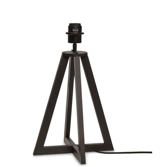 GOOD&MOJO Tafellamp Iguazu - Jute|Bamboe Zwart - Ø30x51cm