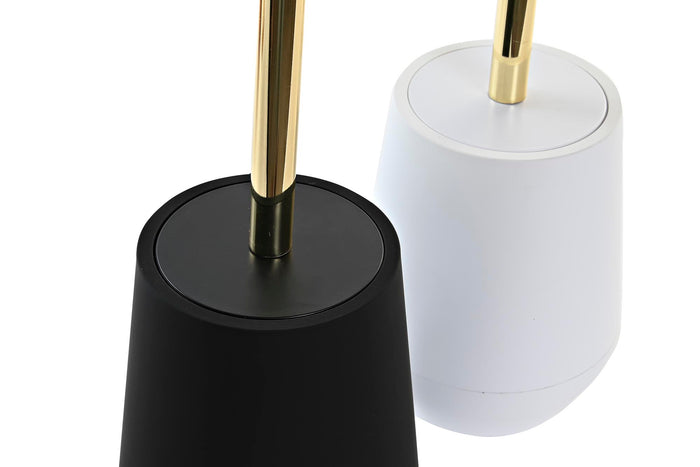 Toiletborstel met houder Nude - Zwart|Goud