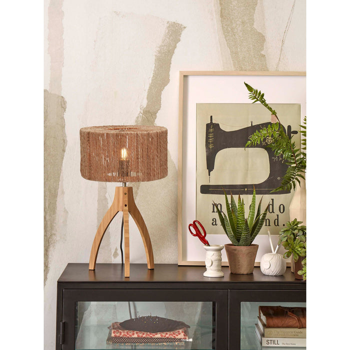 GOOD&MOJO Tafellamp Iguazu - Jute|Bamboe - Ø30x41cm