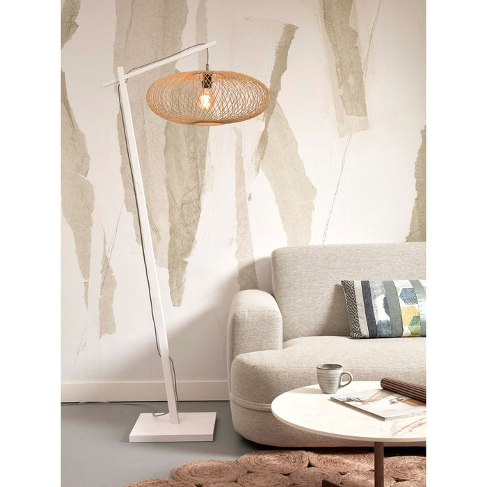 GOOD&MOJO Vloerlamp Cango - Bamboe Wit|Naturel - 36x60x176cm