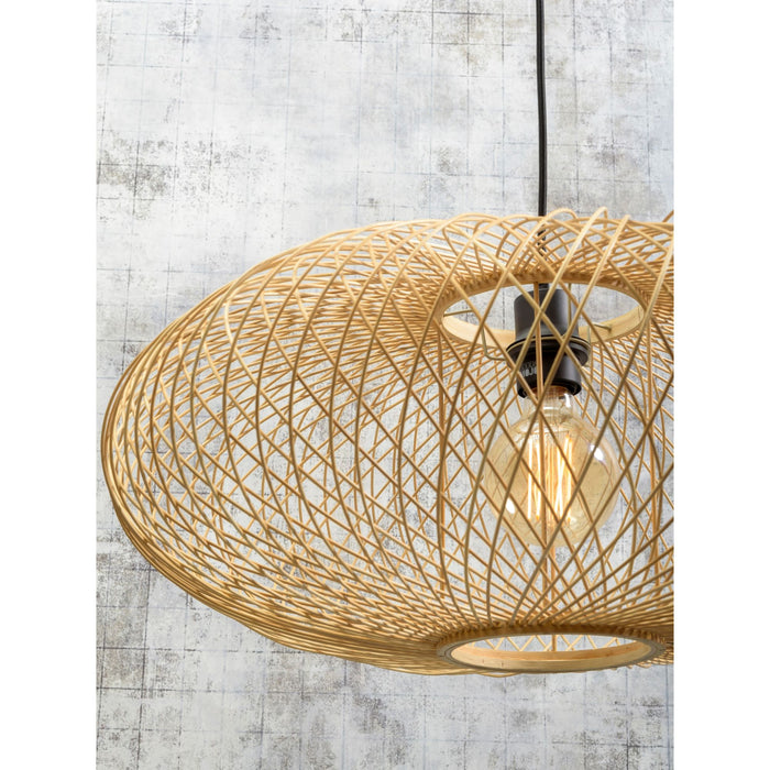 GOOD&MOJO Vloerlamp Cango - Bamboe Wit|Naturel - 36x60x176cm