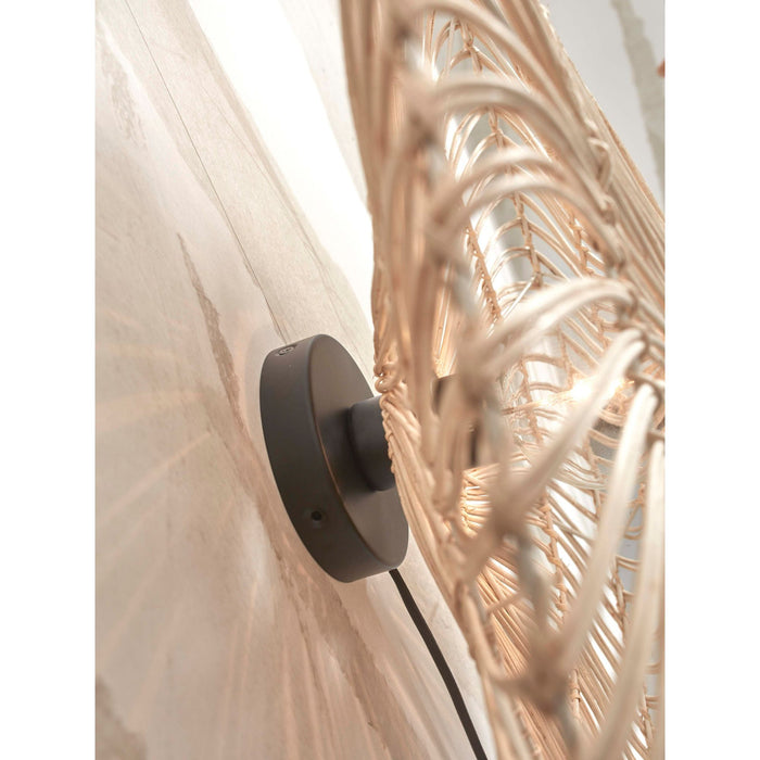 GOOD&MOJO Wandlamp Zanzibar - Rotan Wit - Ø55cm