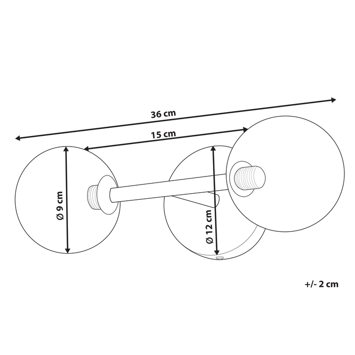 Beliani - RAMIS - Wandlamp set van 2 - Goud - Staal