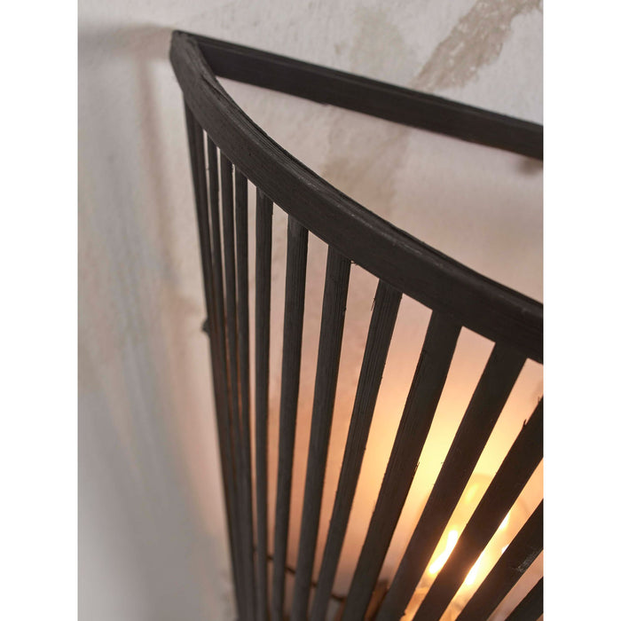 GOOD&MOJO Wandlamp Merapi - Bamboe Zwart - 30x15x30cm